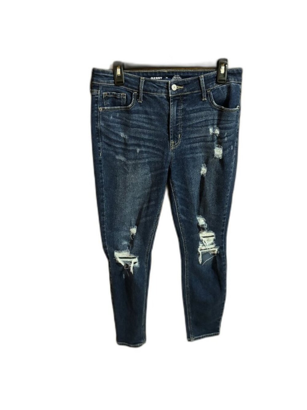 Old Navy Distressed High Rise Rockstar Super Skinny Secret Slim‎ Pockets Jeans